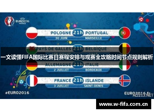 一文读懂FIFA国际比赛日赛程安排与观赛全攻略时间节点规则解析